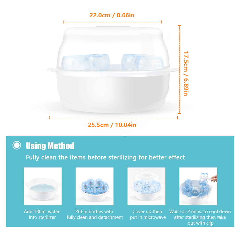전자 레인지 병 살균기, 스팀 살균기, 아기 젖병 6  - Baby Food Warmer 리뷰 및 가격