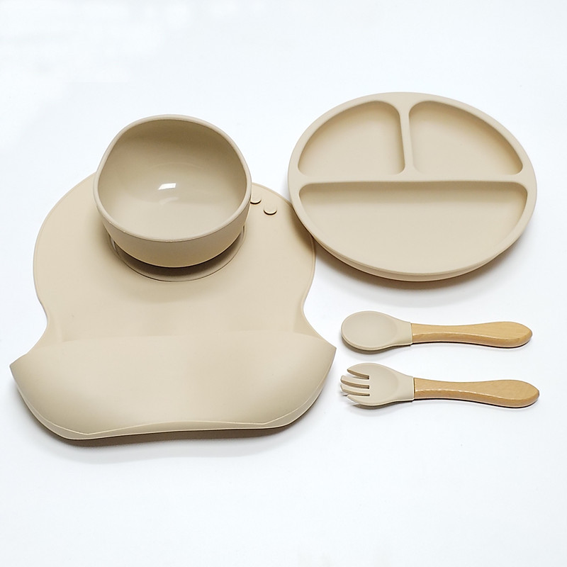 어린이용 실리콘 식기 세트 5개: 강력한 흡착력으로 넘 - Baby Food Menu 리뷰 및 가격